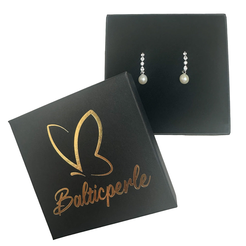 Perlen Ohrringe 925 Silber Liepaja