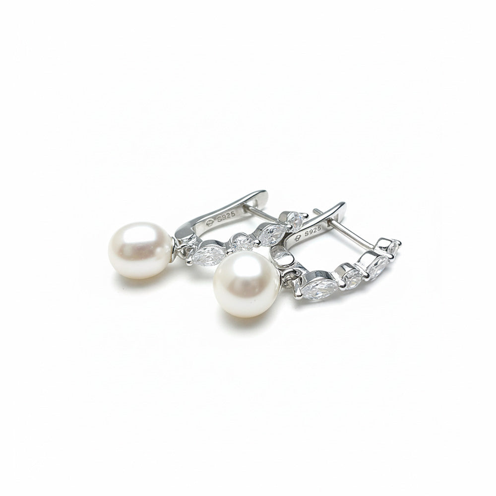 Perlen Ohrringe 925 Silber Liepaja