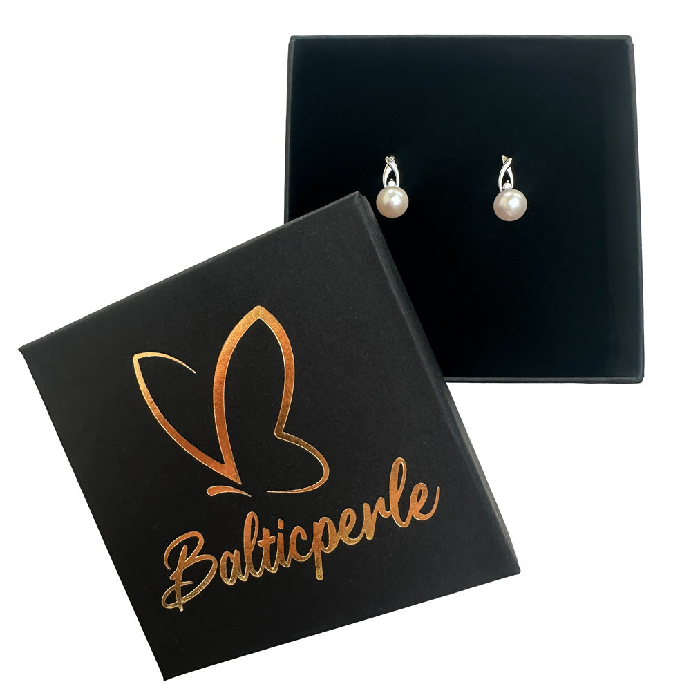 Perlen Ohrringe 925 Silber Palanga