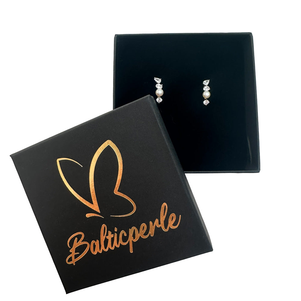 Perlen Ohrringe 925 Silber Rehna