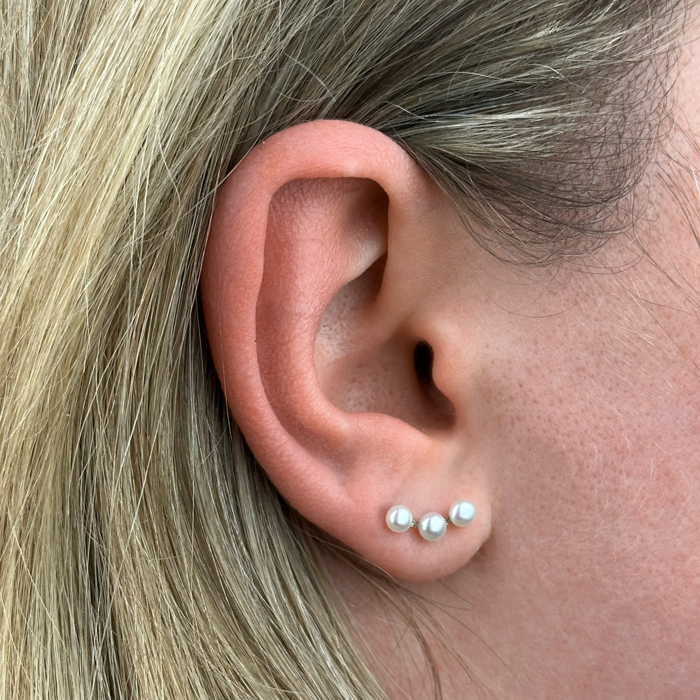 Perlen Ohrstecker 925 Silber Laboe