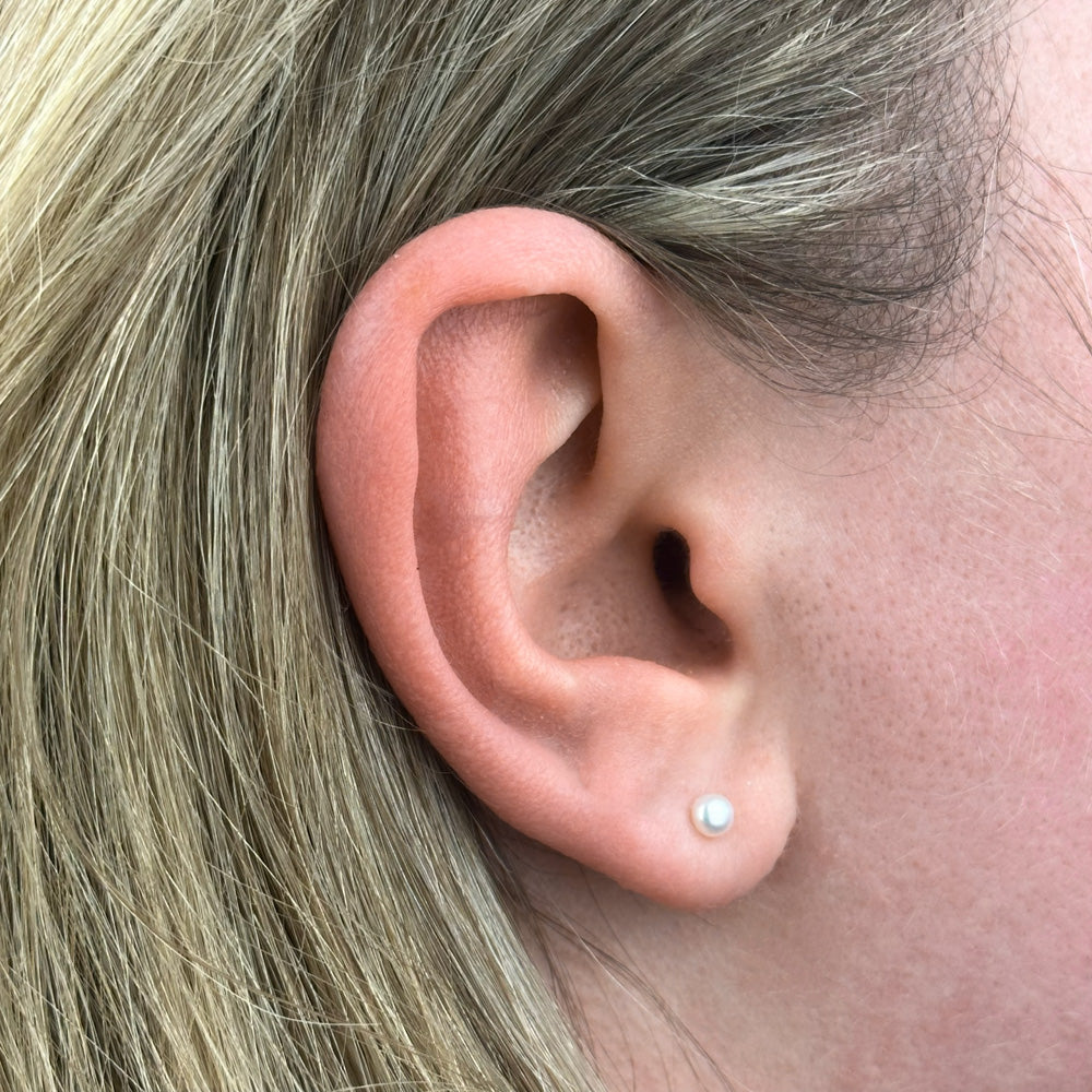 Perlen Ohrstecker 925 Silber Mine