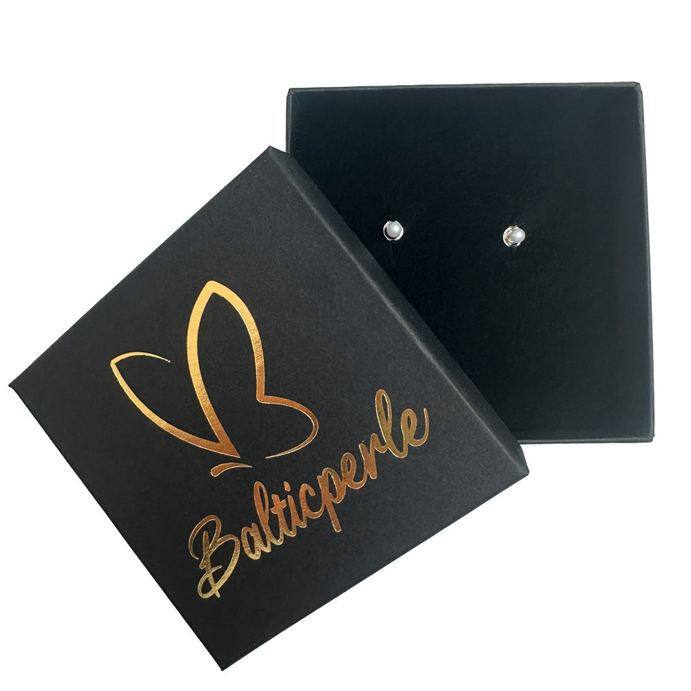 Perlen Ohrstecker 925 Silber Mine